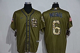 Cardinals 6 Stan Musial Olive 2020 Nike Cool Base Jersey,baseball caps,new era cap wholesale,wholesale hats